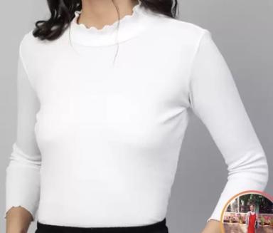 whiter high-neck sweater