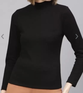 black high-neck sweater