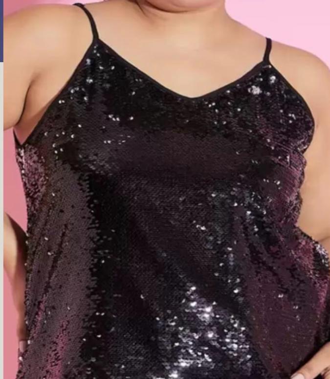 black v-neck top